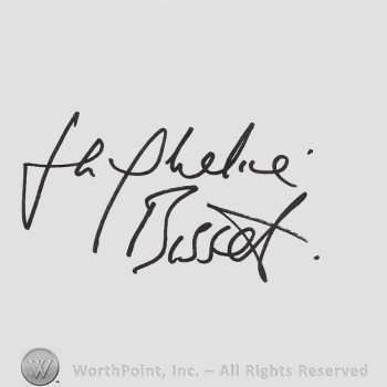 Signature: Jacqueline Bisset.
