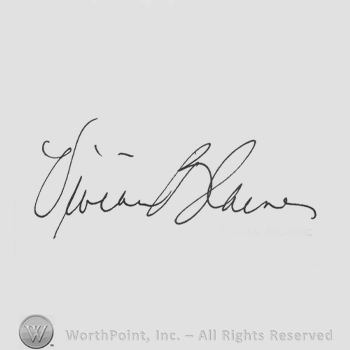 Signature: Vivian Blaine.
