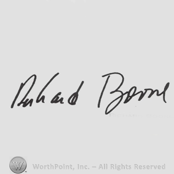 Signature: Richard Boone.