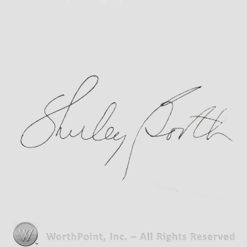 Signature: Shirley Booth.