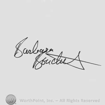 Signature: Barbara Bouchet.
