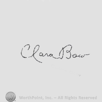 Signature: Clara Bow.