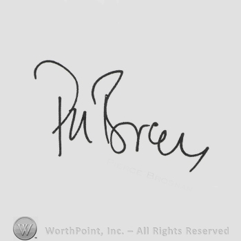 Signature: Pierce Brosnan.