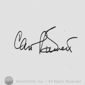 Signature: Carol Burnett.