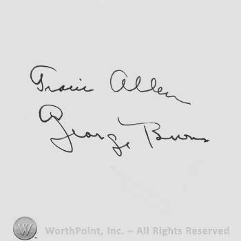 Signature: Gracie Allen.