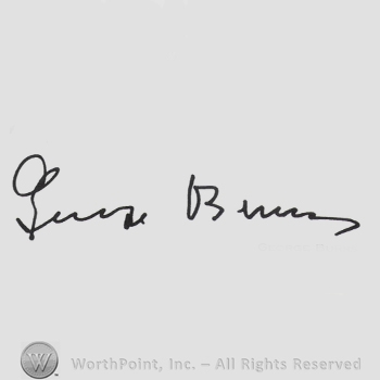 Signature: George Burns.