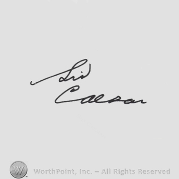 Signature: Sid Caesar.