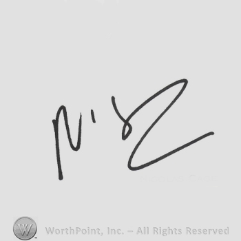 Signature: Nicolas Cage.