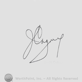 Signature: James Cagney.