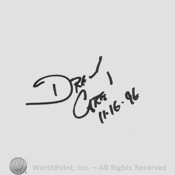 Signature: Drew Carey.
