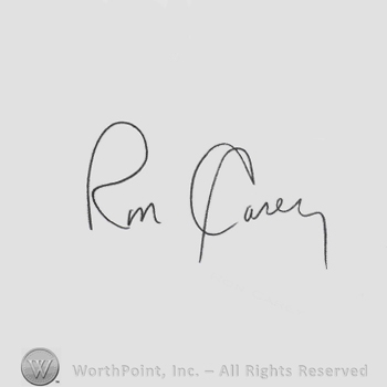 Signature: Ron Carey.