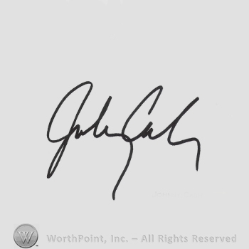 Signature: Johnny Cash.