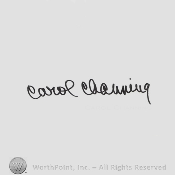 Signature: Carol Channing.