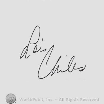 Signature: Lois Chiles.