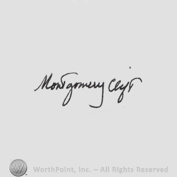 Signature: Montgomery Clift