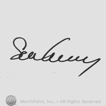 Signature: Sean Connery.
