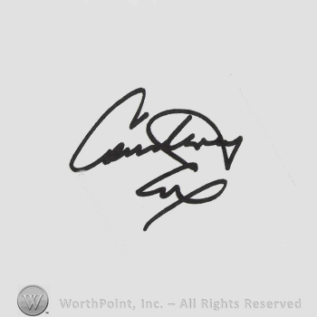 Signature: Courteney Cox.