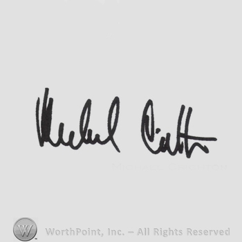 Signature: Michael Crichton.