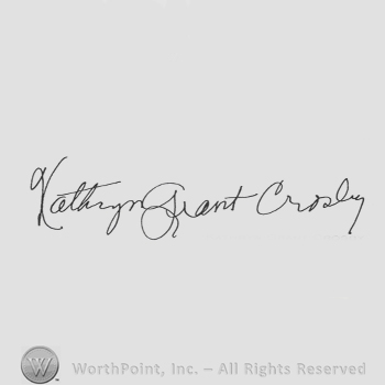 Signature: Kathryn Grant Crosby.