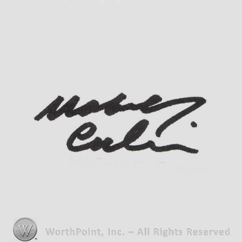 Signature: McCauley Culkin.