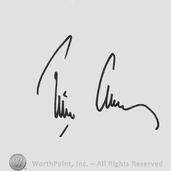 Signature: Tim Curry.