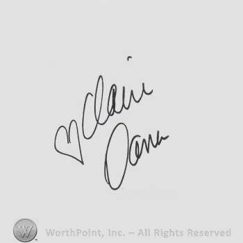 Signature: Claire Danes.