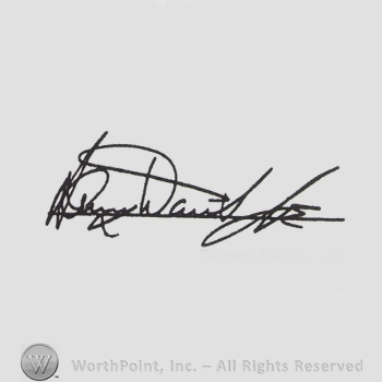 Signature: Sammy Davis, Jr.