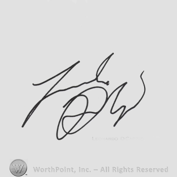 Signature: Leonardo DiCaprio.