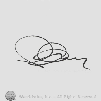 Signature: Placido Domingo.