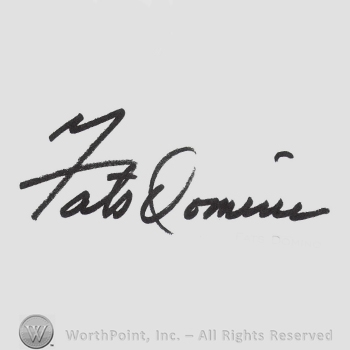 Signature: Fats Domino.