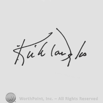 Signature: Kirk Douglas.