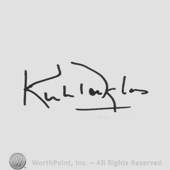 Signature: Kirk Douglas.