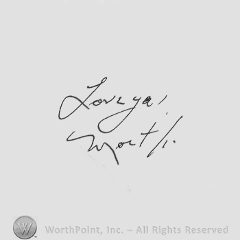 Signature: Morton Downey, Jr.