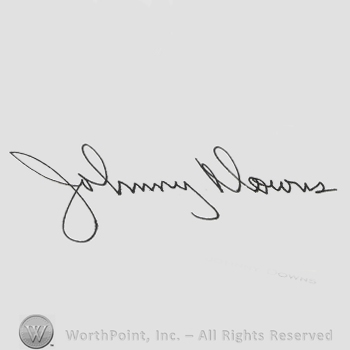 Signature: Johnny Downs.