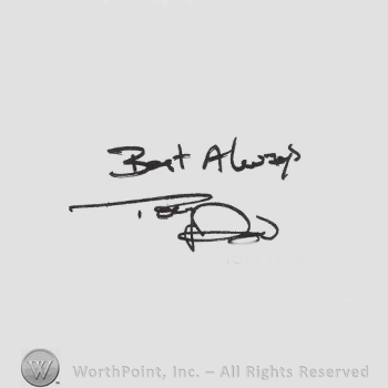 Signature: Tony Dow.