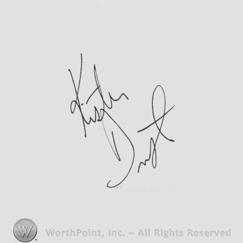 Signature: Kirsten Dunst.