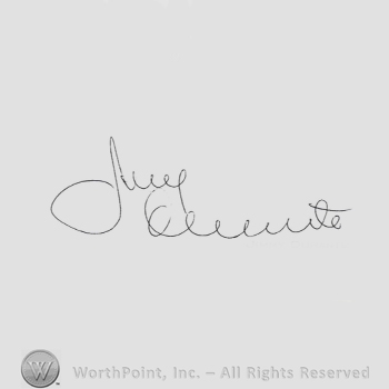 Signature: Jimmy Durante.
