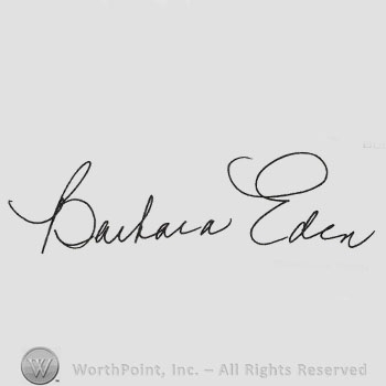 Signature: Barbara Eden.