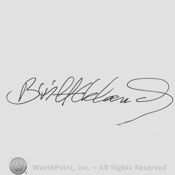 Signature: Britt Ekland.