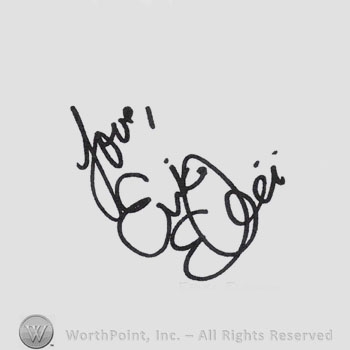 Signature: Erika Eleniak.