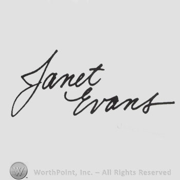 Signature: Janet Evans.