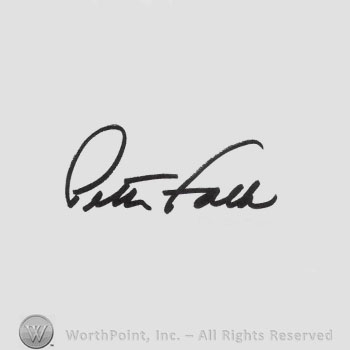 Signature: Peter Falk.