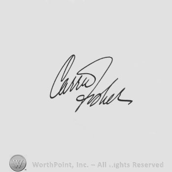 Signature: Carrie Fisher.