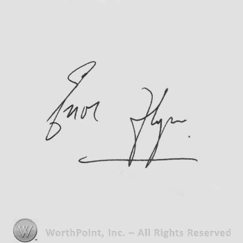 Signature: Errol Flynn.
