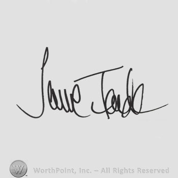 Signature: Jane Fonda.