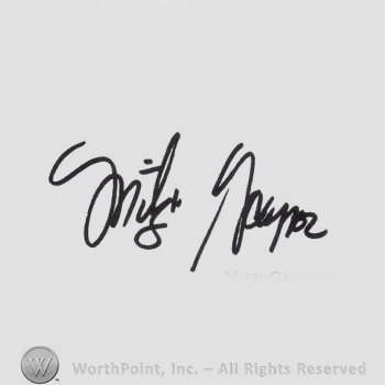 Signature:  Mitzi Gaynor.