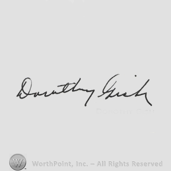 Signature: Dorothy Gish.