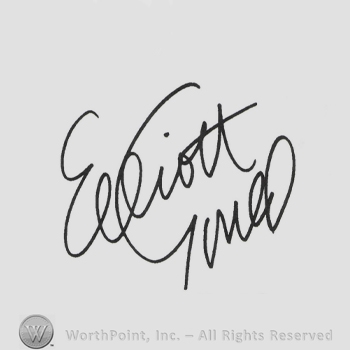 Signature: Elliot Gould.