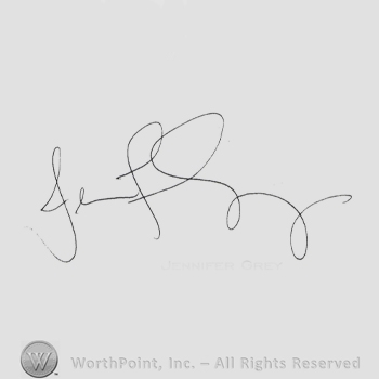 Signature: Jennifer Grey.