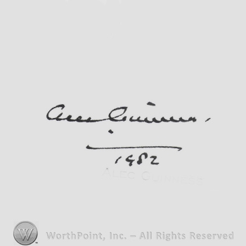 Signature: Alec Guinness.